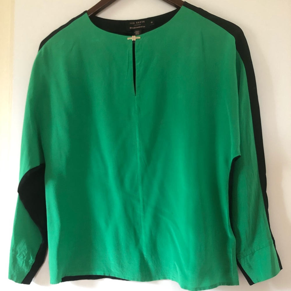 Two tone Ted Baker silk blouse